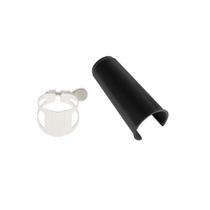 Kit Abraçadeira Prata de 1 Parafuso com Tampa para Sax Alto