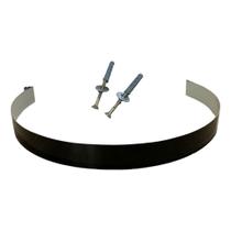 Kit Abraçadeira Preta P/ Duto De Chaminé 250mm C/ Parafusos