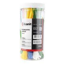 Kit Abraçadeiras de Nylon Color Com 500 Unidades - Kanit