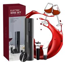 kit Abridor de Garrafa de Vinho Elétrico Sem fio Saca Rolhas Automatico Recarregável a Pilhas - BBG kit Abridor de Garrafa de Vinho Elétrico Sem fio Saca Rolhas Automatico Recarregável a Pilhas - BBG