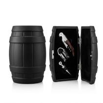 Kit Abridor de Vinho 3 Peças com Estojo Barril Premium Jogo de Acessórios Saca Rolhas Sommelier Profissional, Dosador e Anel Salva Gotas Luxo Kit Abridor de Vinho 3 Peças com Estojo Barril Premium Jogo de Acessórios Saca Rolhas Sommelier Profissional, Dosador e Anel Salva Gotas Luxo
