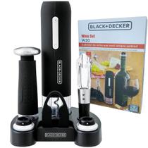 Kit Abridor de Vinho Black Decker Wine Set W20-BR Com Preservador LED USB Bivolt - Black & Decker