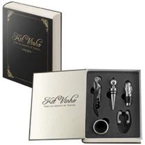Kit Abridor De Vinho Livro com 5 peças Guia Vinho Kit Abridor De Vinho Livro com 5 peças Guia Vinho