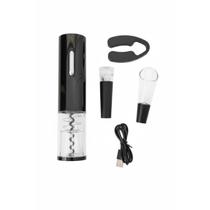 Kit Abridor De Vinho Saca Rolha Elétrico Automático Sem Fio