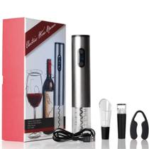 Kit Abridor De Vinho Saca Rolha Elétrico Envio Imediato