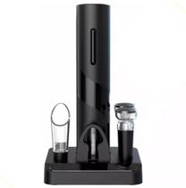 Kit Abridor De Vinhos Elétrico Saca Rolhas Recarregavel Com Base Kit Abridor De Vinhos Elétrico Saca Rolhas Recarregavel Com Base