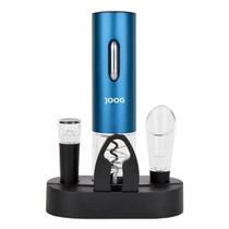 Kit Abridor Elétrico de Vinho Portátil Joog Jg-ew2 Led Azul Claro