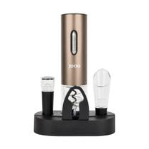 Kit Abridor Elétrico de Vinho Portátil Joog Jg-ew2 Led Bege