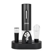 Kit Abridor Elétrico de Vinho Portátil Joog Jg-ew2 Led Preto