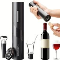 Kit Abridor Garrafa de Vinho Saca Rolhas Elétrico de alta Qualidade Automático Led - B-Max