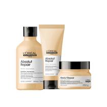 Kit Absolut Repair Gold Quinoa Shampoo, Condicionador e Máscara - L'Oréal Professionnel