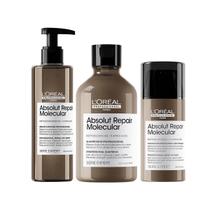 Kit Absolut Repair Molecular Shampoo 300ml, Serúm e Leave-in - LÓreal