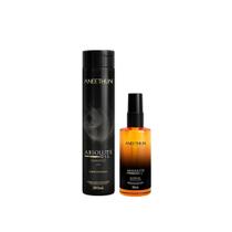 Kit Absolute Oil Shampoo 300ml + Óleo Capilar 55ml Nutrição, Brilho e Controle do Frizz Kit Absolute Oil Shampoo 300ml + Óleo Capilar 55ml Nutrição, Brilho e Controle do Frizz