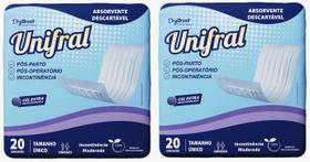Kit Absorvente Adulto Para Incontinencia Unifral (2 Pctc/20) Kit Absorvente Adulto Para Incontinencia Unifral (2 Pctc/20)