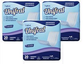 Kit Absorvente Adulto Para Incontinencia Unifral (3 Pctc/20) Kit Absorvente Adulto Para Incontinencia Unifral (3 Pctc/20)