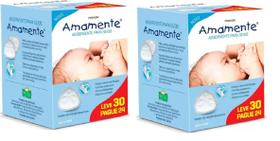 Kit Absorvente P/seios Premium Amamente Diurno (2cx C/30 Un)
