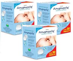 Kit Absorvente P/seios Premium Amamente Diurno (3cx C/30 Un)