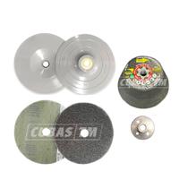 Kit Acabamento 10 Lixas Durite Grãos 36 + Suporte Rígido + Rebolo 120 + Porca Flange