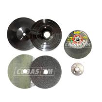 Kit Acabamento 10 Lixas Durite Grãos 36 + Suporte Semi-Flexível + Rebolo 120 + Porca
