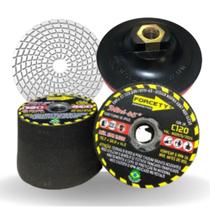 Kit Acabamento 45 Porcelanato Lixa Suporte Mini ReboIo 120