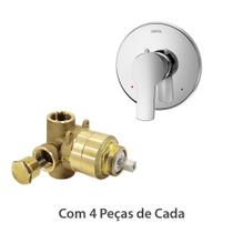 Kit Acabamento Chess/Gali + Misturador Base Monocomando B/P Docol Kit Acabamento Chess/Gali + Misturador Base Monocomando B/P Docol