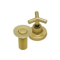 Kit Acabamento De Registro Pressão E Gaveta Padrão Deca + Válvula Click Lavatório Cuba Dourado Fosco Kit Acabamento De Registro Pressão E Gaveta Padrão Deca + Válvula Click Lavatório Cuba Dourado Fosco
