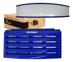 Kit Acabamento Metalfrio Testeira Grade+saia Veneziana Azul