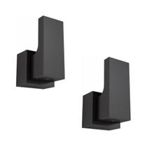 Kit Acabamento para Registro base padrão Deca Alavanca até 1 pol Pressão Gaveta Geral com 2 unidades Preto Fosco Metal