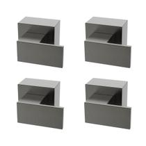 Kit Acabamento para Registro base padrão Docol Alavanca de 1/2 ou 3/4 Pressão Gaveta com 4 unidades Cinza Grafite Metal Kit Acabamento para Registro base padrão Docol Alavanca de 1/2 ou 3/4 Pressão Gaveta com 4 unidades Cinza Grafite Metal