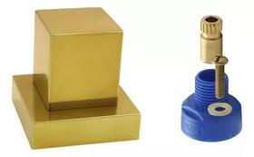 Kit Acabamento Quadrado ¾ Dourado Com Conversor Docol