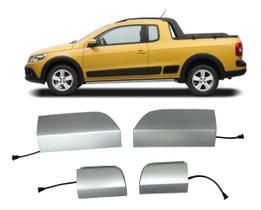 Kit Acabamento Spoiler Lateral Saveiro Cross G6 2011 2012 2013 2014 2015 2016 Com Cinto Original