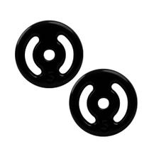 Kit academia 2 anilha de 2kg emborrachada 1par vazada 28mm