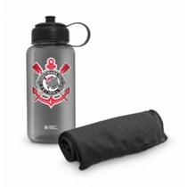 Kit Academia Garrafa Squeeze Corinthians Timao com Toalha Microfibra Fit Kit Academia Garrafa Squeeze Corinthians Timao com Toalha Microfibra Fit