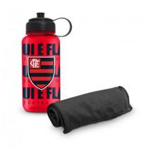 Kit Academia Garrafa Squeeze Flamengo com Toalha Fit Microfibra Kit Academia Garrafa Squeeze Flamengo com Toalha Fit Microfibra