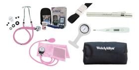 Kit Acadêmico De Enfermagem Completo Esfigmo, Rappaport Duplo Com Lanterna Bioland