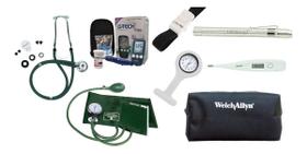 Kit Acadêmico De Enfermagem Esfigmo E Rappaport Premium Com Estojo Para Transporte