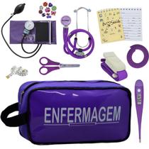 Kit Academico Enfermagem Aparelho Pressao Estetoscopio Multi PAMED