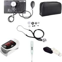 Kit Acadêmico Enfermagem Com Estojo Completo Cinza - Premium