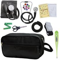 Kit Academico Enfermagem Esfigmomanometro Aparelho de Pressao Estetoscopio Multi Necessaire Estagio Incoterm