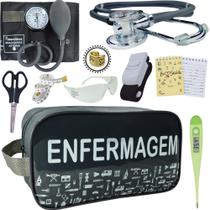 Kit Academico Enfermagem Premium Preto Completo