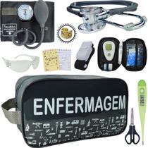 Kit Academico Enfermagem Premium Preto Completo