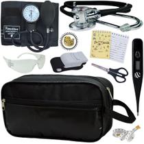 Kit Academico Enfermagem Premium Preto Completo