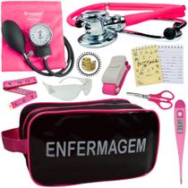 Kit Academico Enfermagem Premium Preto Completo