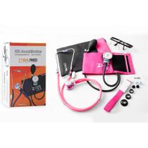 Kit Acadêmico Linha Tradicional Rosa Enfermagem 5 Itens P.a Med