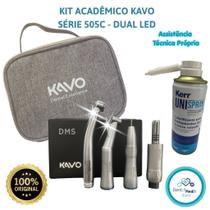KIT ACADÊMICO ODONTOLÓGICO KAVO Série 500 Dual LED COM BOLSA E LUBRIFICANTE UNISPRAY KAVO KERR Peças de mão Odonto DENTISTA