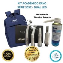 KIT ACADÊMICO ODONTOLÓGICO KAVO SÉRIE 500 - DUAL LED - COM MOCHILA SPRAY - Peças de mão Odonto