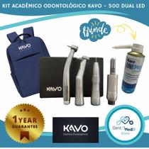 KIT ACADÊMICO ODONTOLÓGICO KAVO SÉRIE 500 - DUAL LED - COM MOCHILA SPRAY - Peças de mão Odonto