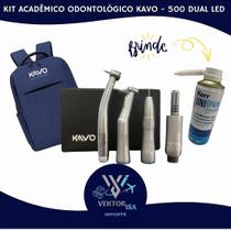 KIT ACADÊMICO ODONTOLÓGICO KAVO SÉRIE 500 DUAL LED MOCHILA SPRAY Lubrificante PEÇAS DE MÃO ODONTO DENTISTA