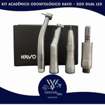Kit acadêmico odontológico kavo série 500 dual led push button peças de mão odonto dentista