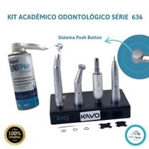 KIT ACADEMICO ODONTOLOGICO KAVO SÉRIE 636 CP COM LED LUBRIFICANTE UNISPRAY KERR Peças de mão Odonto DENTISTA KIT ACADEMICO ODONTOLOGICO KAVO SÉRIE 636 CP COM LED LUBRIFICANTE UNISPRAY KERR Peças de mão Odonto DENTISTA